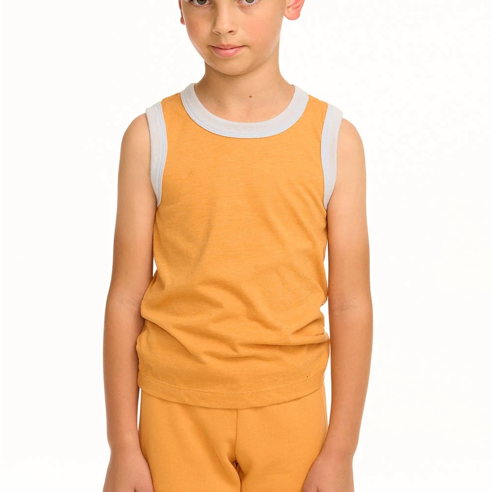 NEW Chaser Kids Orange SoCal Tank Top with Gray Trim